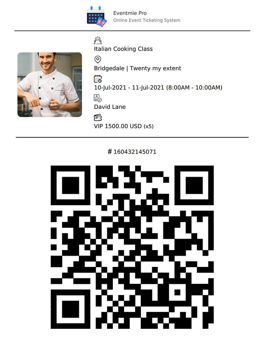PDF Tickets with QR Code